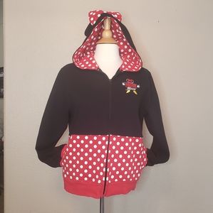 DISNEY PARK Minnie Mouse Zip-Up Hoodie XL Sweater